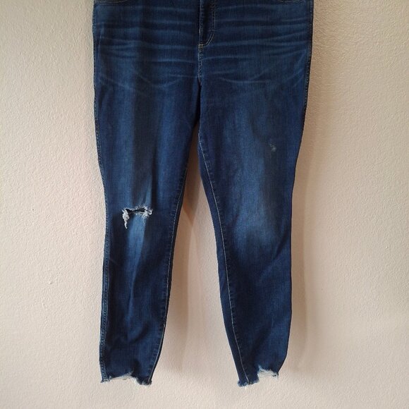 Kut Jeans Donna Fab AB Ankle Skinny Shark Bite Hem 14 Blue - Picture 4 of 11